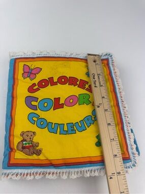 Toys | Handmade Cloth Quiet Book Colors Educational English Spanish ...